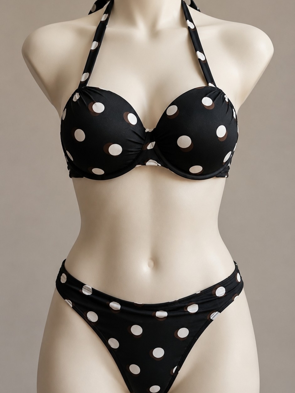 Coco Reef Black Polka Dot Bikini Set – New With Tags – Push Up Top
